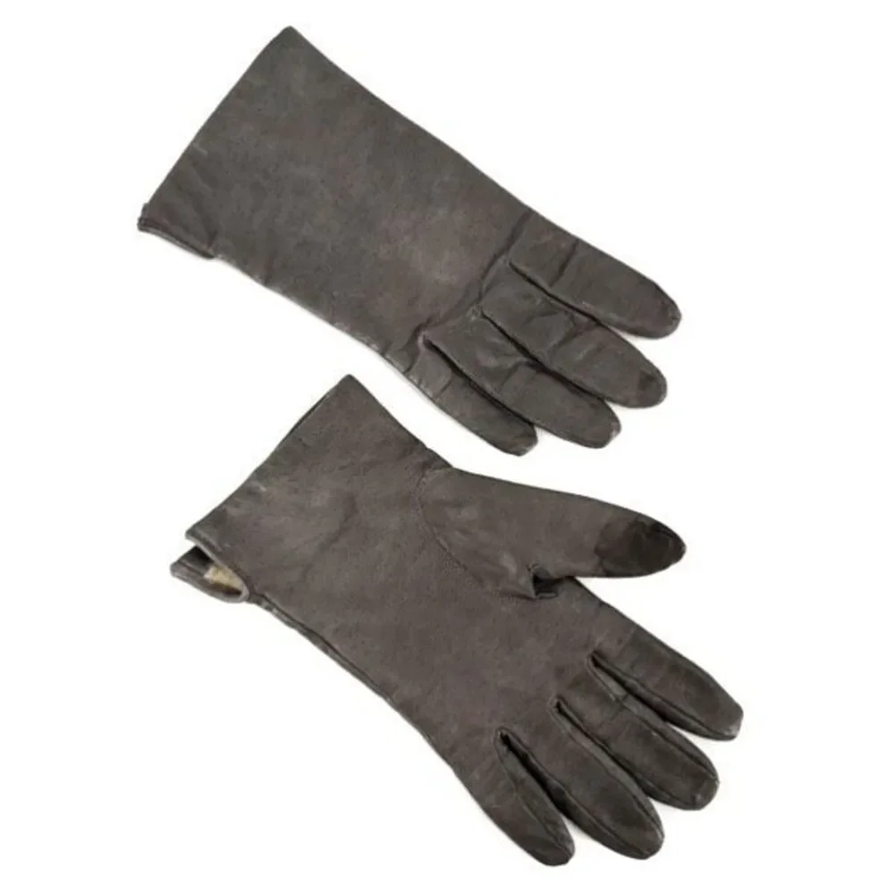 Vintage Fownes Women's Genuine Leather Lined Driving‎ Gloves Gray Size Medium